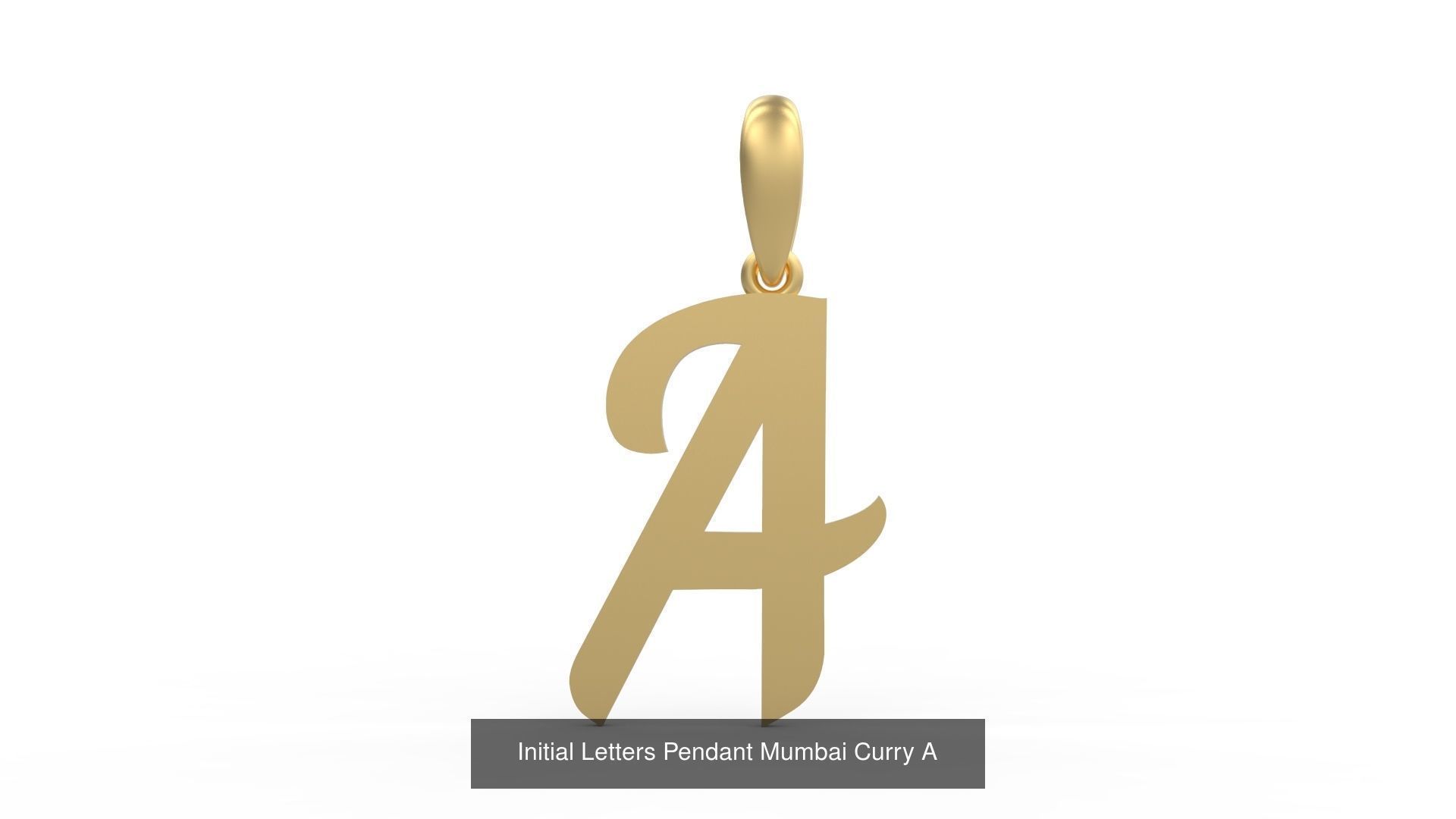 Initial Letters Pendant Alphabets Mumbai Curry 3D Model Collection_3