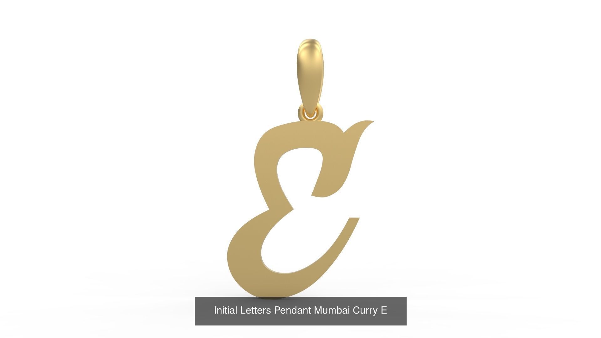 Initial Letters Pendant Alphabets Mumbai Curry 3D Model Collection_7
