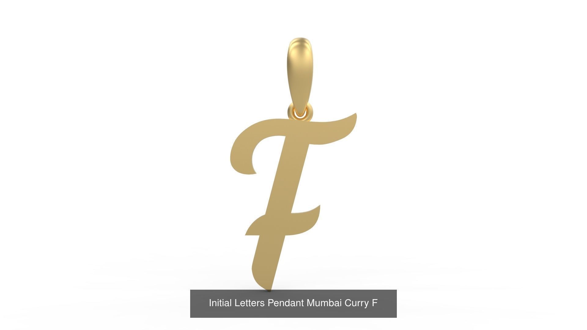 Initial Letters Pendant Alphabets Mumbai Curry 3D Model Collection_8