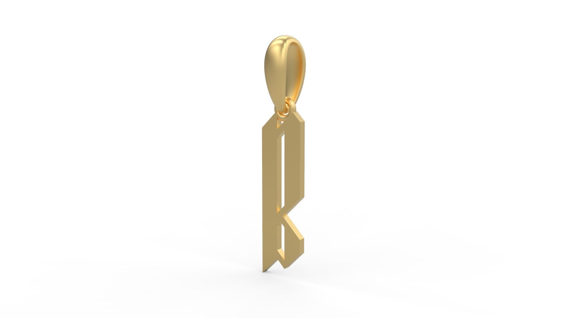 Initial Letters Pendant New Victoria B 3D print model_1