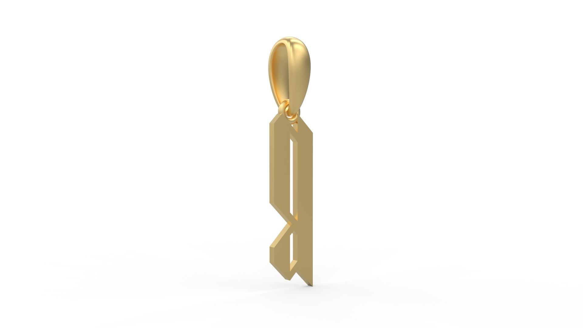 Initial Letters Pendant New Victoria B 3D print model_3