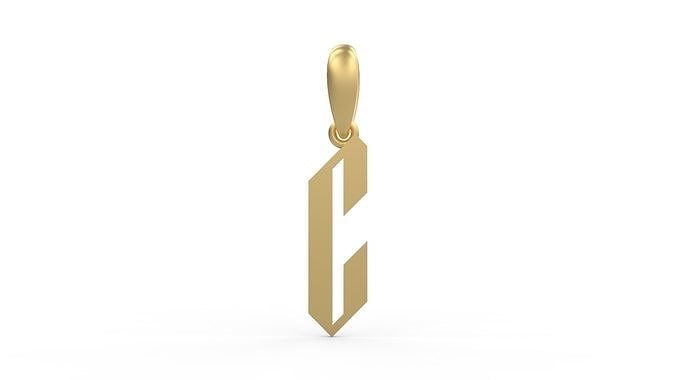 Initial Letters Pendant New Victoria C 3D print model
