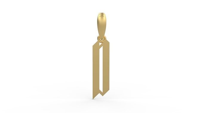 Initial Letters Pendant New Victoria D 3D print model