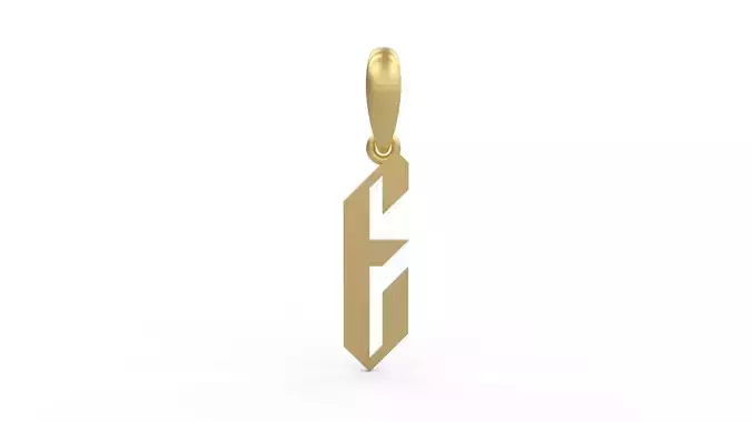 Initial Letters Pendant New Victoria E 3D print model
