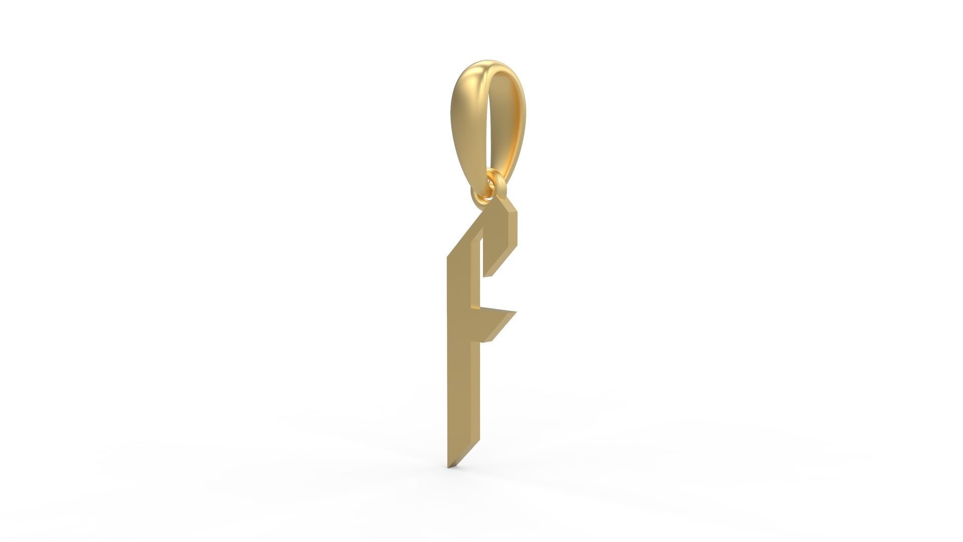 Initial Letters Pendant New Victoria F 3D print model_1