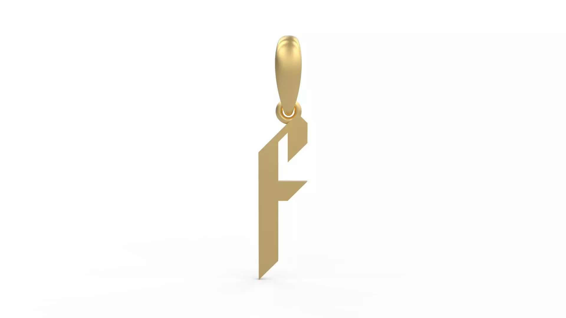 Initial Letters Pendant New Victoria F 3D print model_0