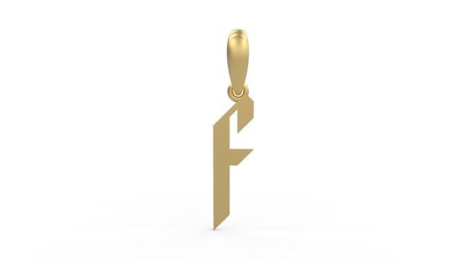 Initial Letters Pendant New Victoria F 3D print model