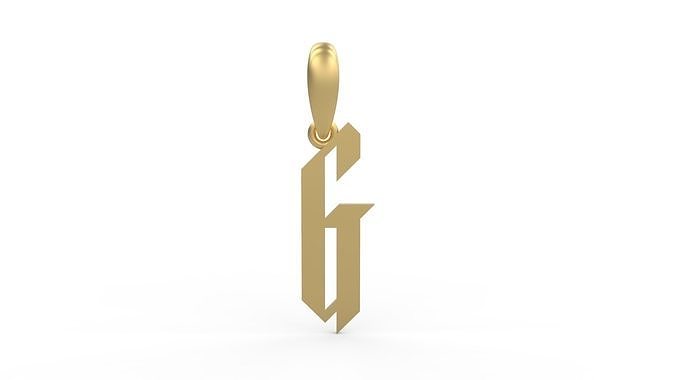 Initial Letters Pendant New Victoria G 3D print model