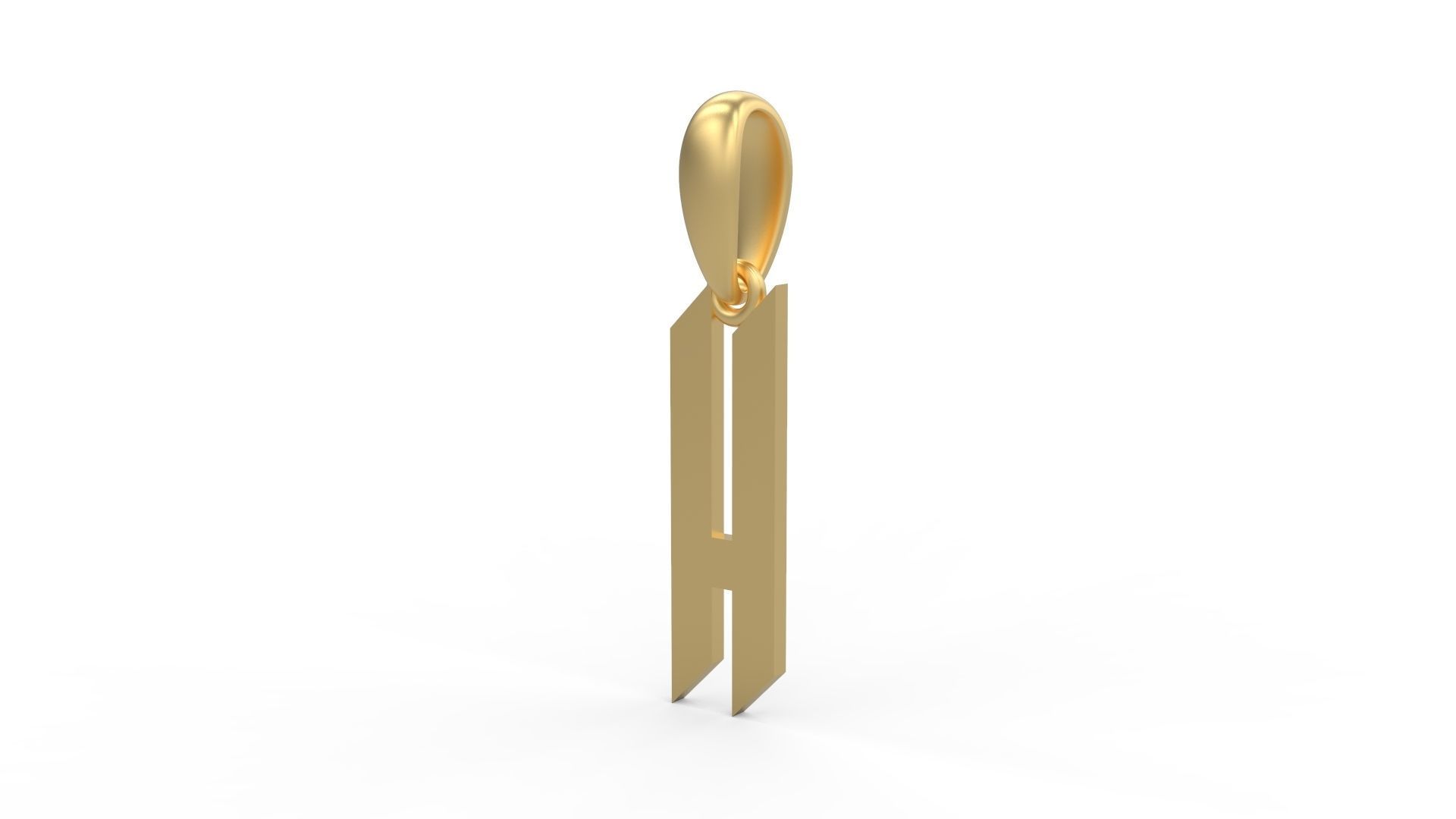 Initial Letters Pendant New Victoria H 3D print model_1