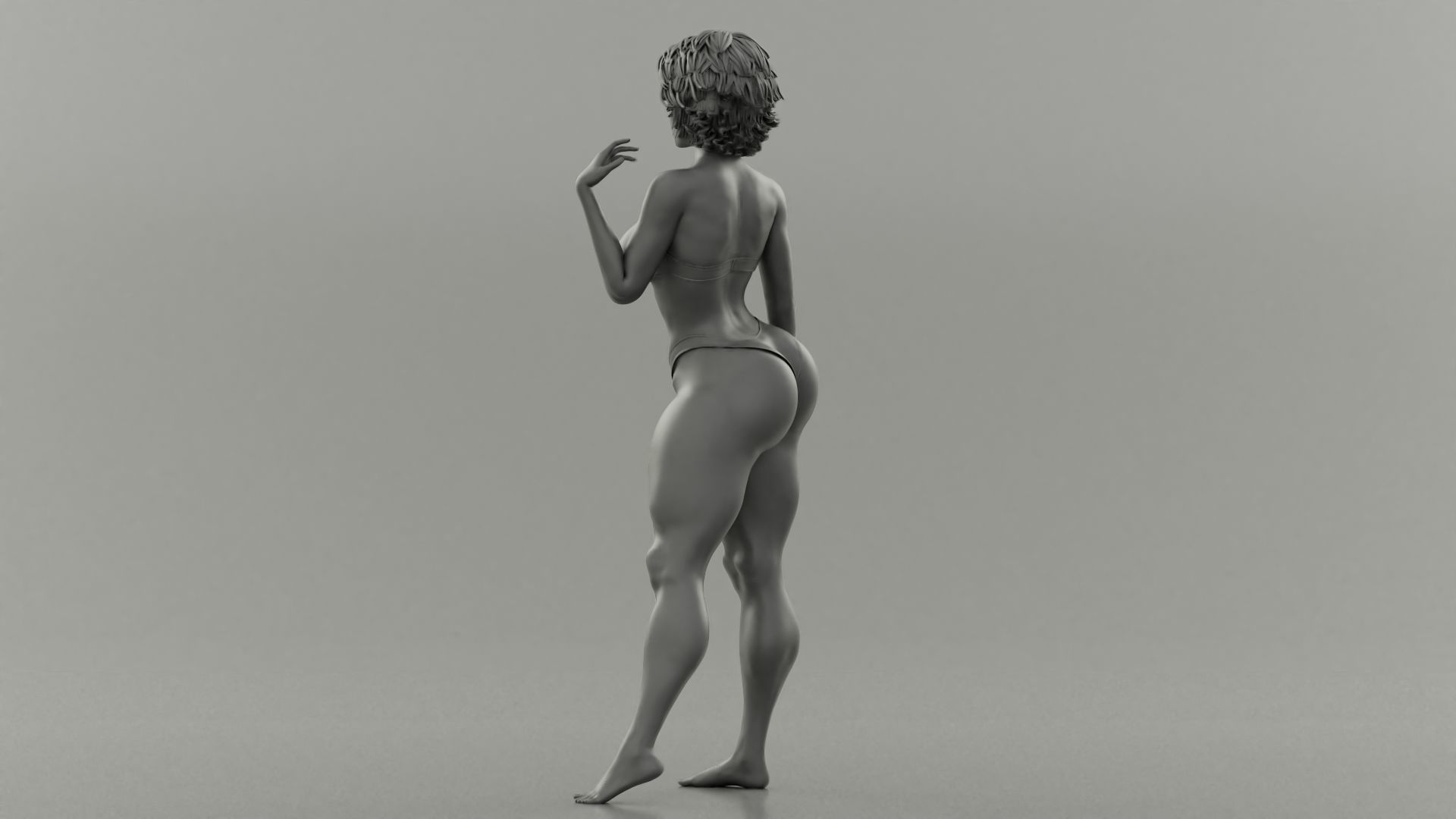 Pretty Girl at the Beach 3D print model_9