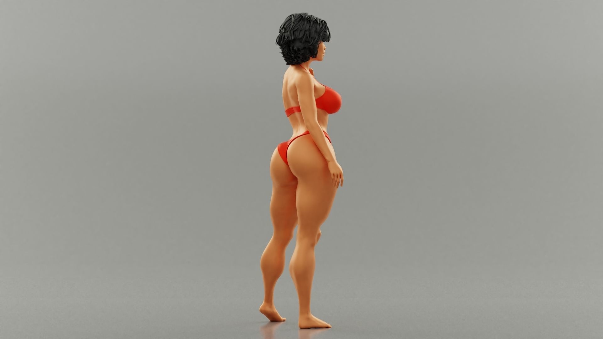 Pretty Girl at the Beach 3D print model_4