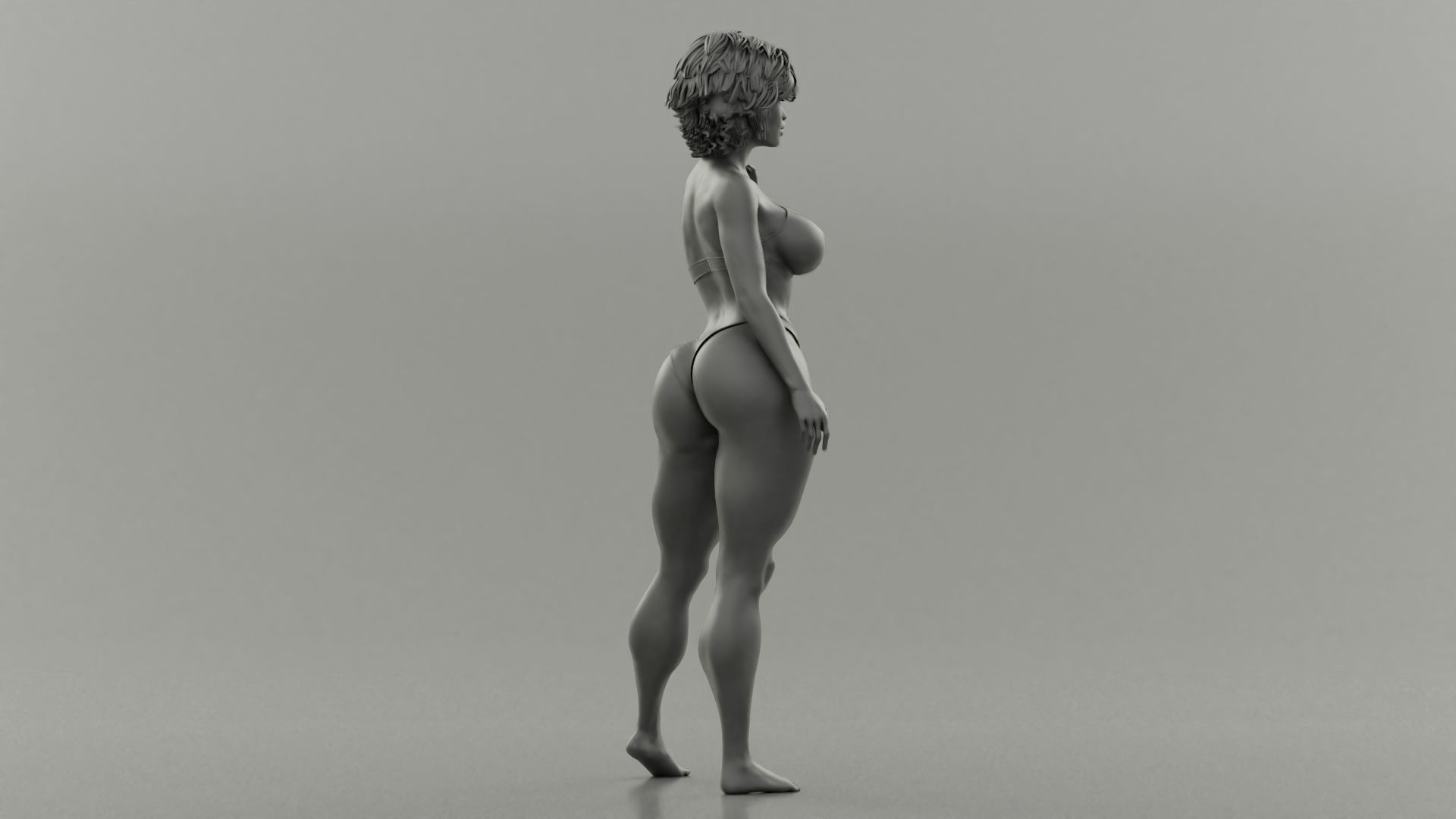 Pretty Girl at the Beach 3D print model_5