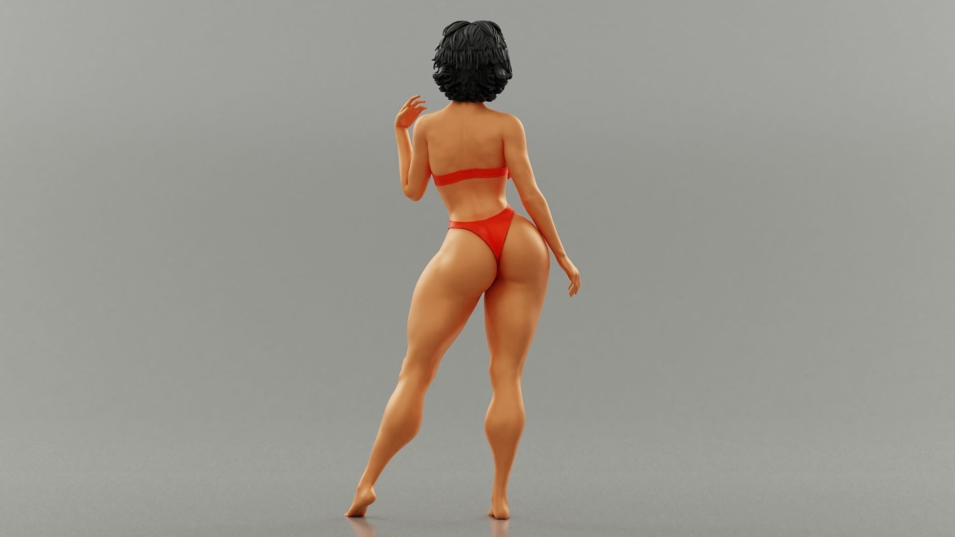 Pretty Girl at the Beach 3D print model_6