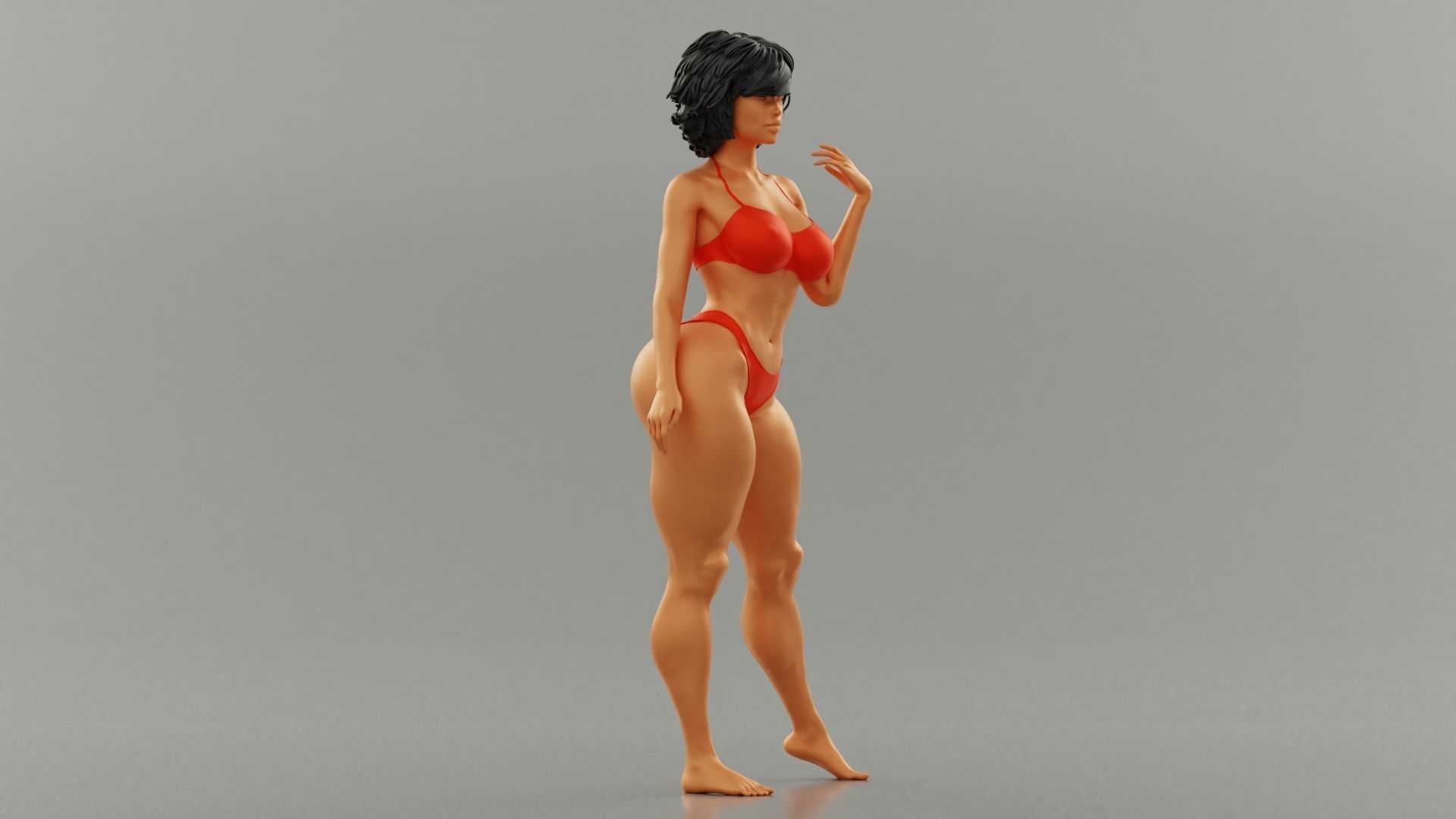 Pretty Girl at the Beach 3D print model_2