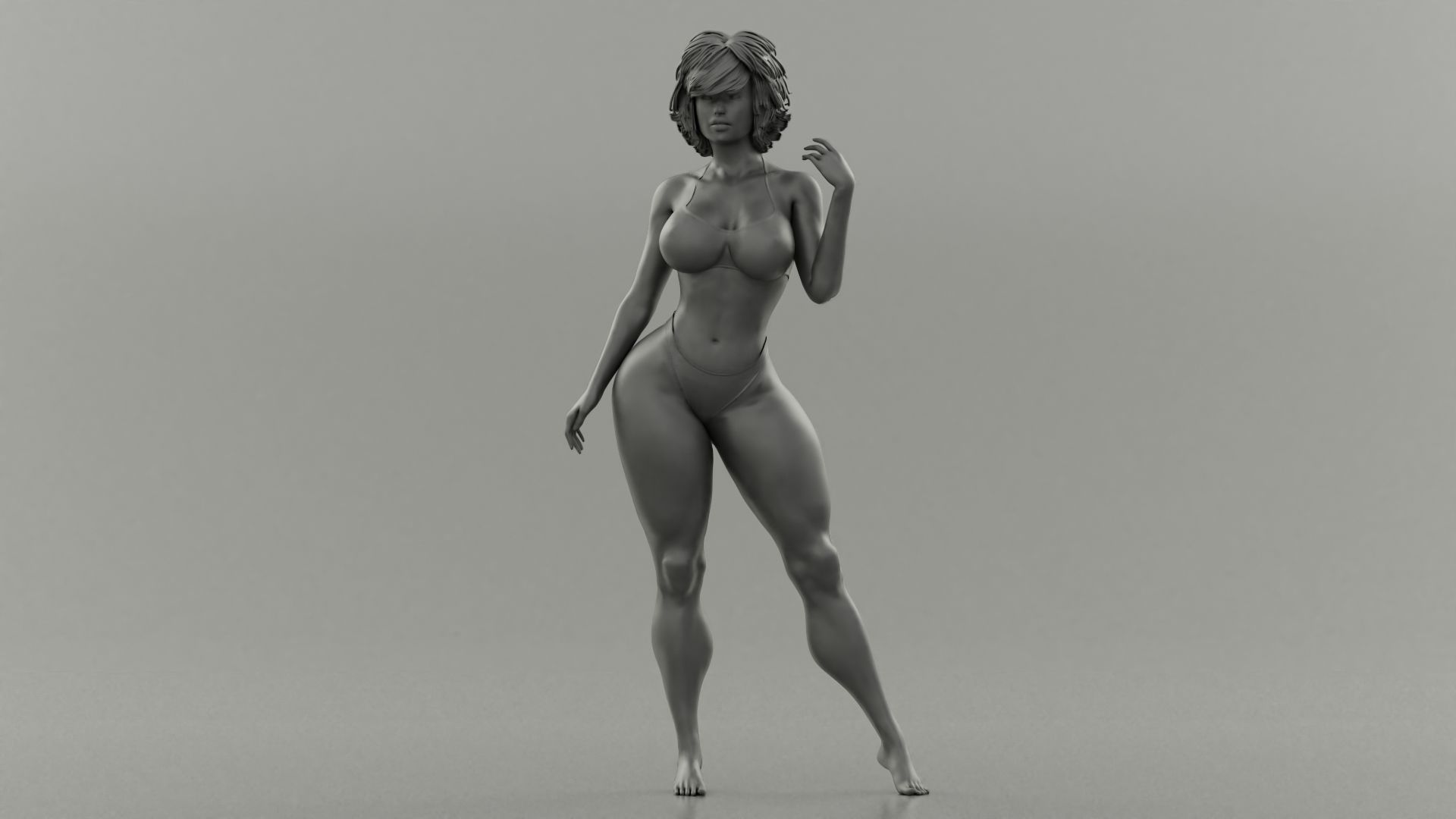 Pretty Girl at the Beach 3D print model_1