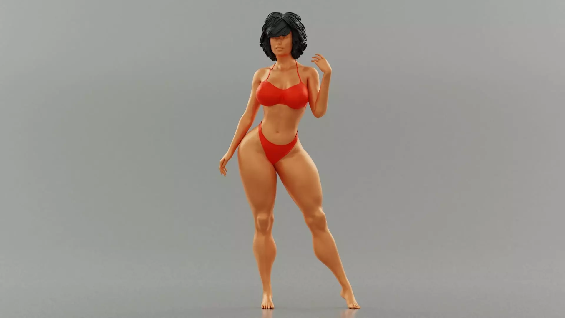 Pretty Girl at the Beach 3D print model_0