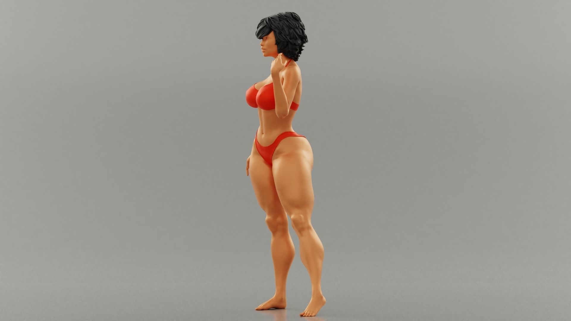Pretty Girl at the Beach 3D print model_10