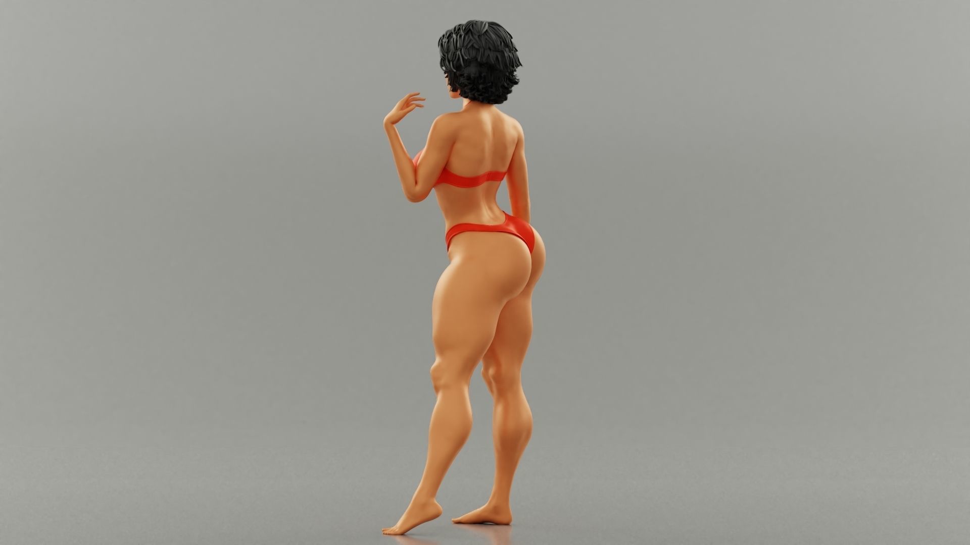 Pretty Girl at the Beach 3D print model_8