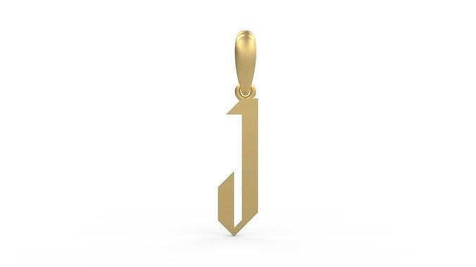 Initial Letters Pendant New Victoria J 3D print model