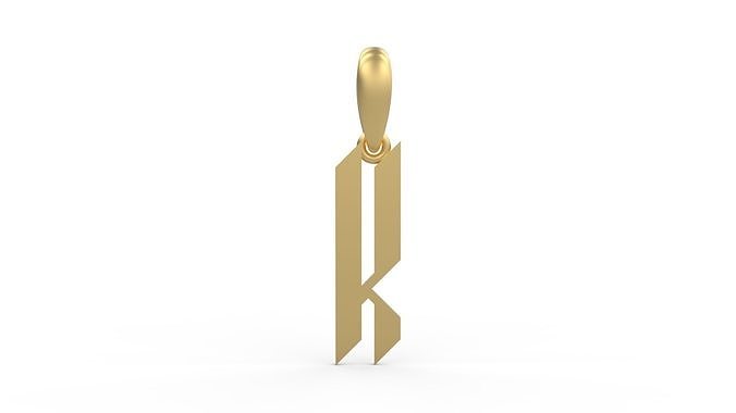 Initial Letters Pendant New Victoria K 3D print model