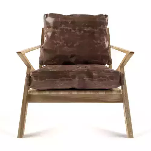 armchair leather lounge chair with wooden legs