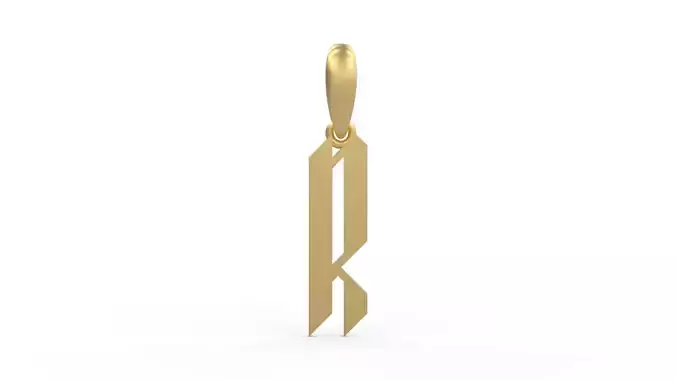 Initial Letters Pendant New Victoria R 3D print model