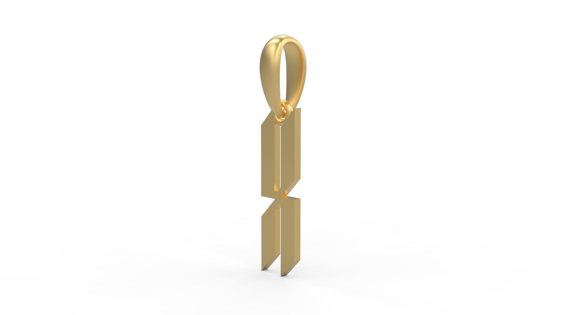 Initial Letters Pendant New Victoria X 3D print model_1