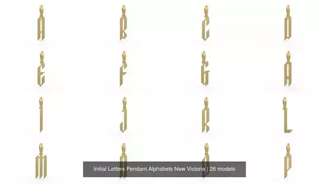 Initial Letters Pendant Alphabets New Victoria