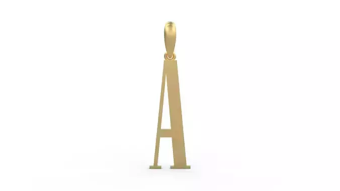 Initial Letters Pendant Niagara Solid A 3D print model