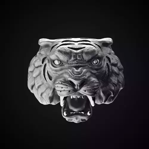 Roaring Tiger ring 3D print model