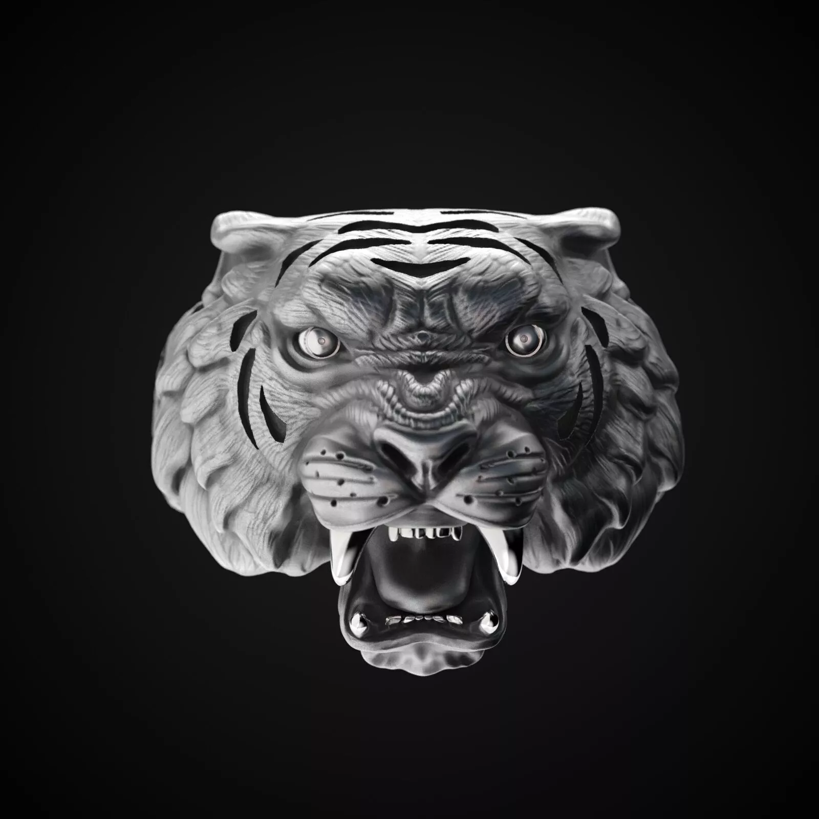 Roaring Tiger ring 3D print model