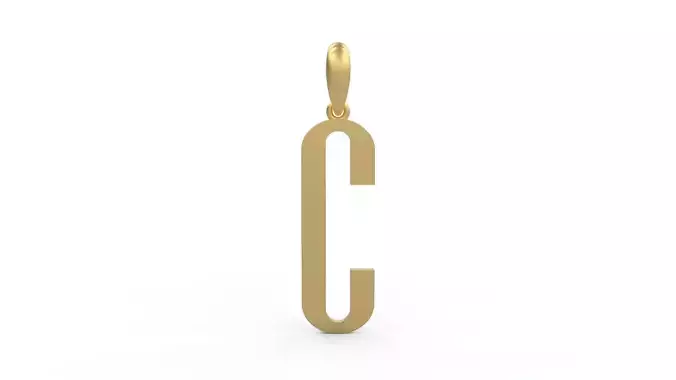 Initial Letters Pendant Niagara Solid C 3D print model