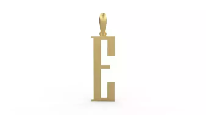 Initial Letters Pendant Niagara Solid E 3D print model