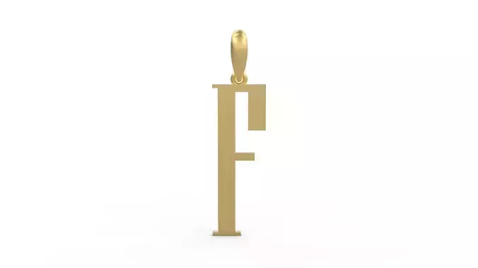 Initial Letters Pendant Niagara Solid F 3D print model