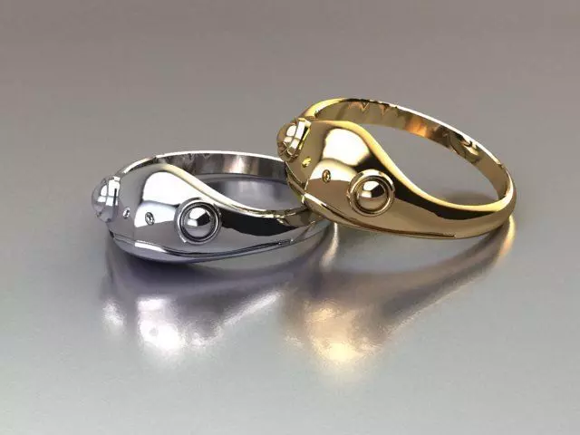 Frog Ring 3D print model_0