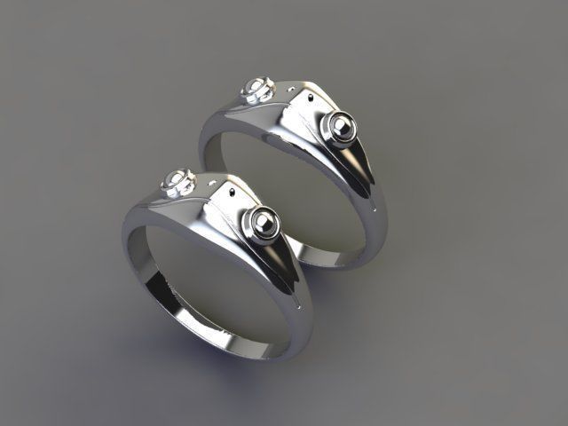 Frog Ring 3D print model_3