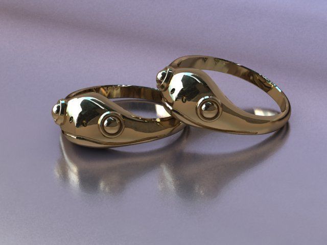 Frog Ring 3D print model_1