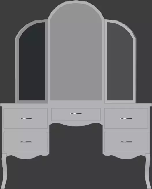 Vanity Table Free low-poly 3D model