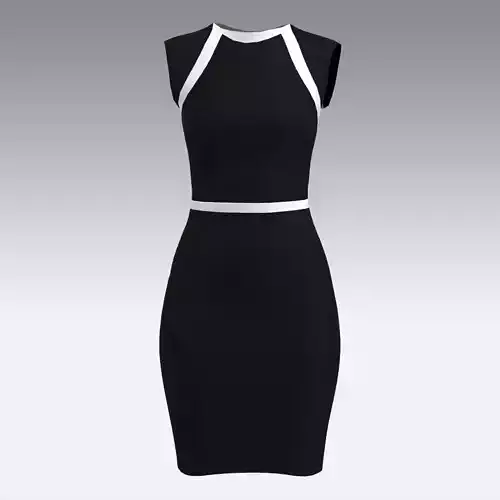 DRESS BLACK AND WHITE RAGLAN SLEVEE LOOK