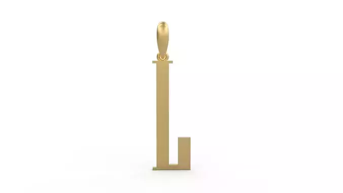 Initial Letters Pendant Niagara Solid L 3D print model
