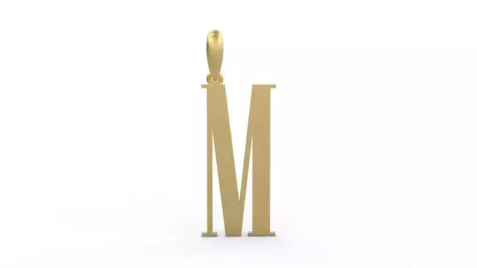 Initial Letters Pendant Niagara Solid M 3D print model