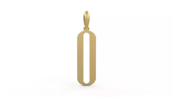 Initial Letters Pendant Niagara Solid O 3D print model