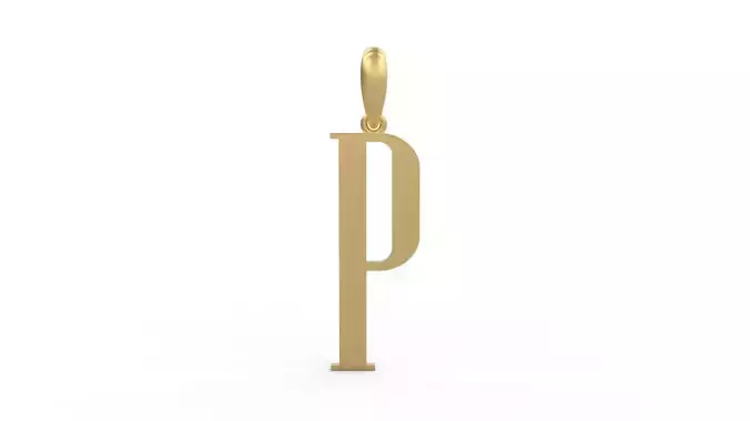 Initial Letters Pendant Niagara Solid P 3D print model