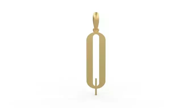 Initial Letters Pendant Niagara Solid Q 3D print model