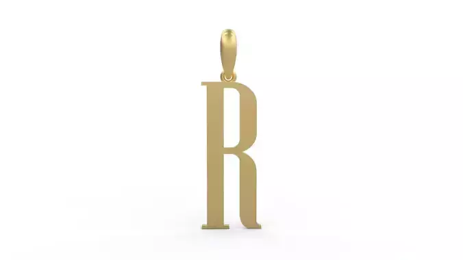 Initial Letters Pendant Niagara Solid R 3D print model