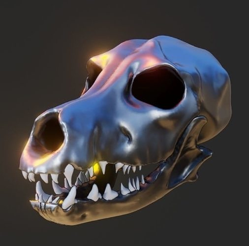 Skull wolf Free 3D model
