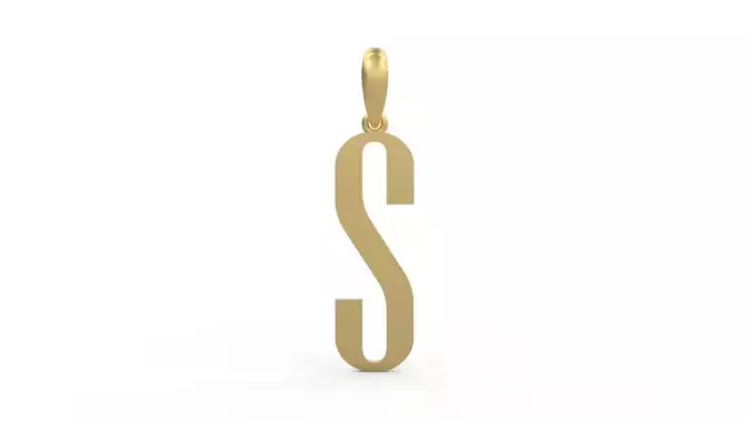 Initial Letters Pendant Niagara Solid S 3D print model