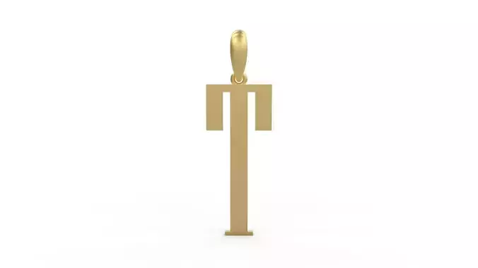 Initial Letters Pendant Niagara Solid T 3D print model