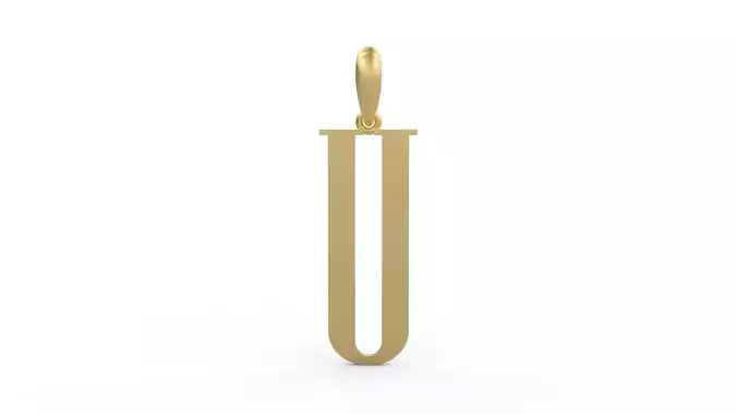 Initial Letters Pendant Niagara Solid U