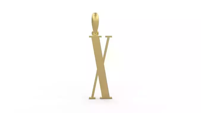 Initial Letters Pendant Niagara Solid X